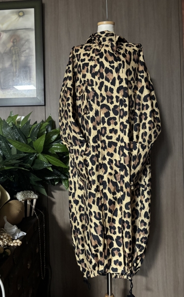 Sonia Rikiel maxi leopard  wind breaker 