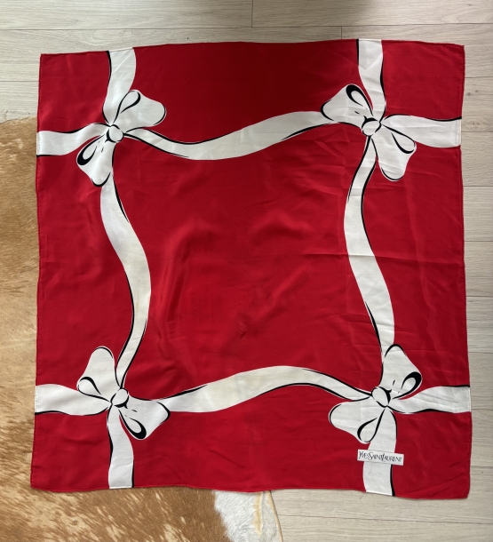 80s YSL silk scarf 