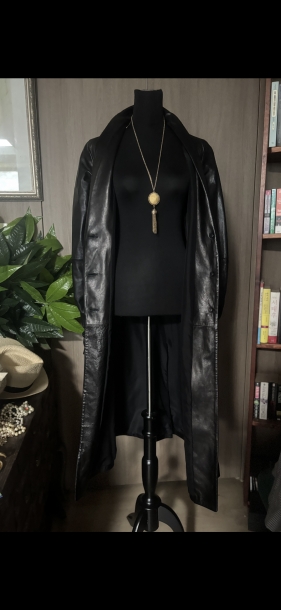 Krizia leather coat 