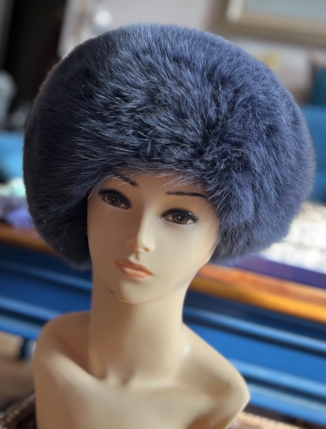 Blue fox hat
