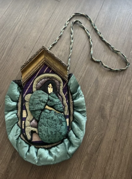 Silk French evening bag