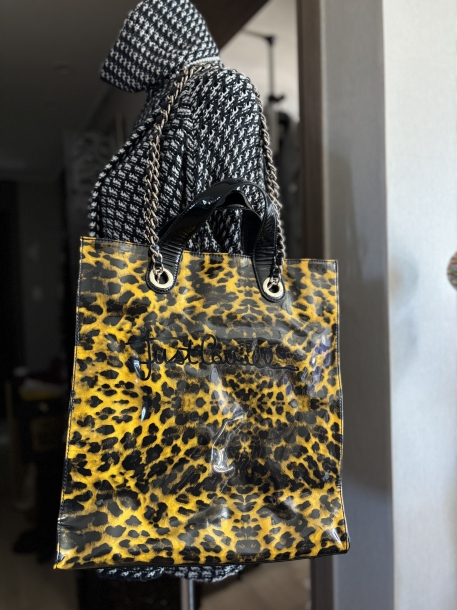 90s  just Cavalli leopard bag 