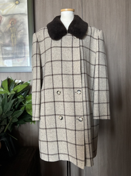 90s Burberry half coat 