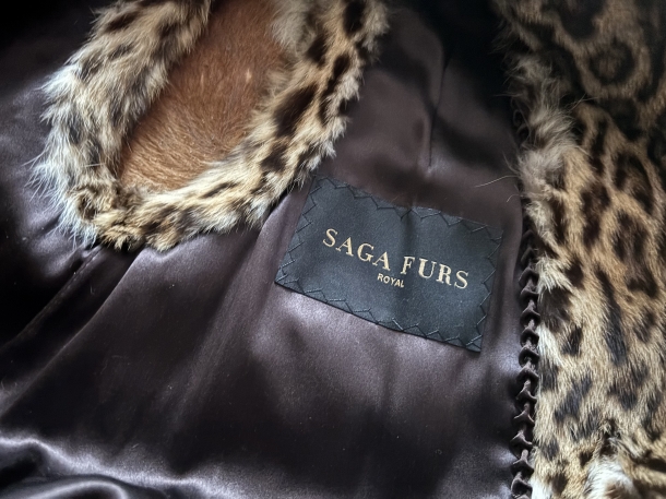 SAGA leopard rabbit fur vest 